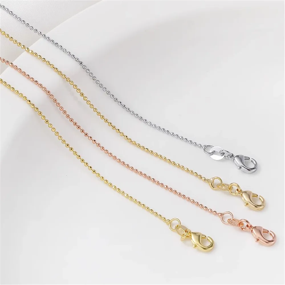 14K Gold Plated Flower Bead Chain Handcrafted DIY Production Bracelet Necklace Extension Chain Jewelry Material Accessories L034