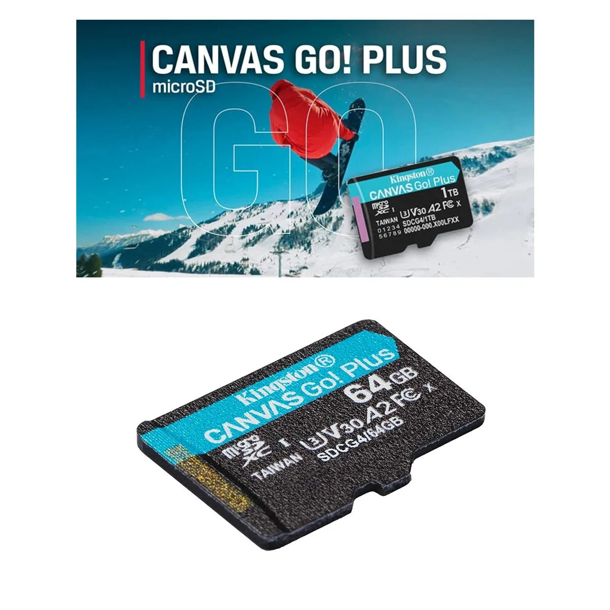 Kingston Canvas Go plus microSDXC Memory Card 64G-1TB 200MB/s Gen4 