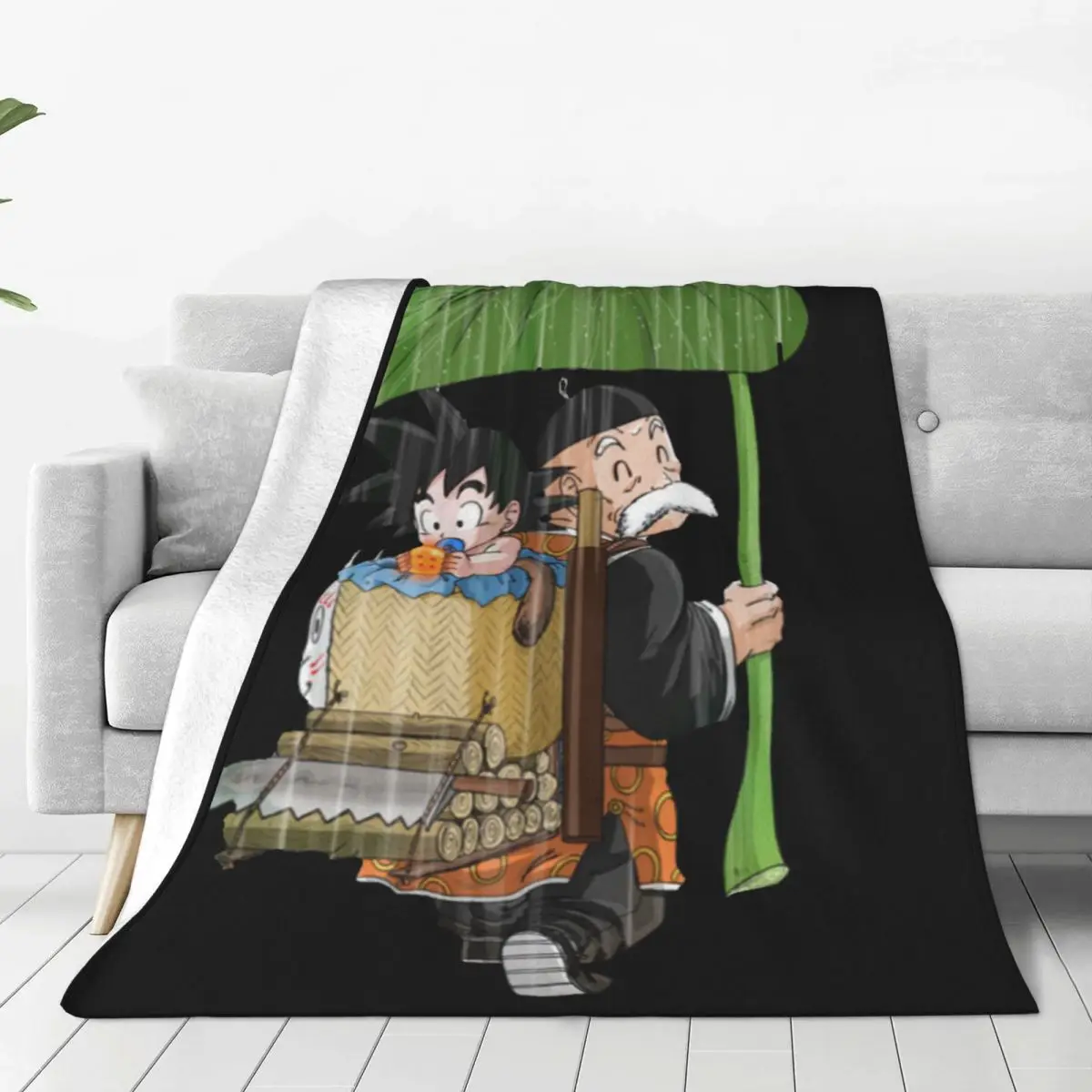 Goku Kakarot Baby Master Kame Fuzzy Throw Blankets, Colchas impressas Dragon Ball, Ar condicionado de verão, macio e quente