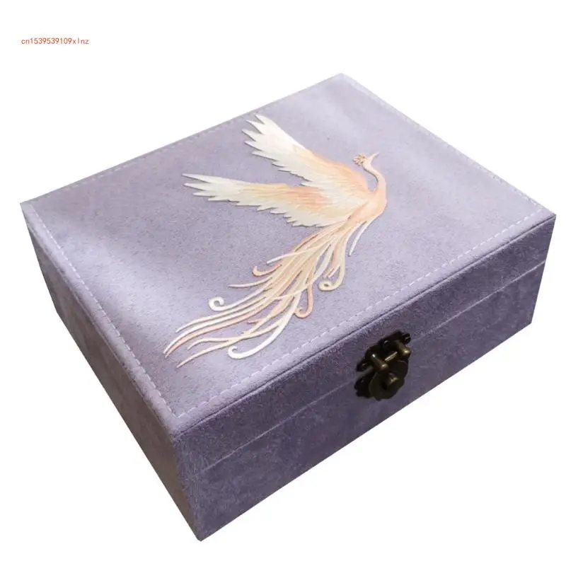 Portable Jewelry Storage Box Spacious Organizers Accessory for Women Treasure