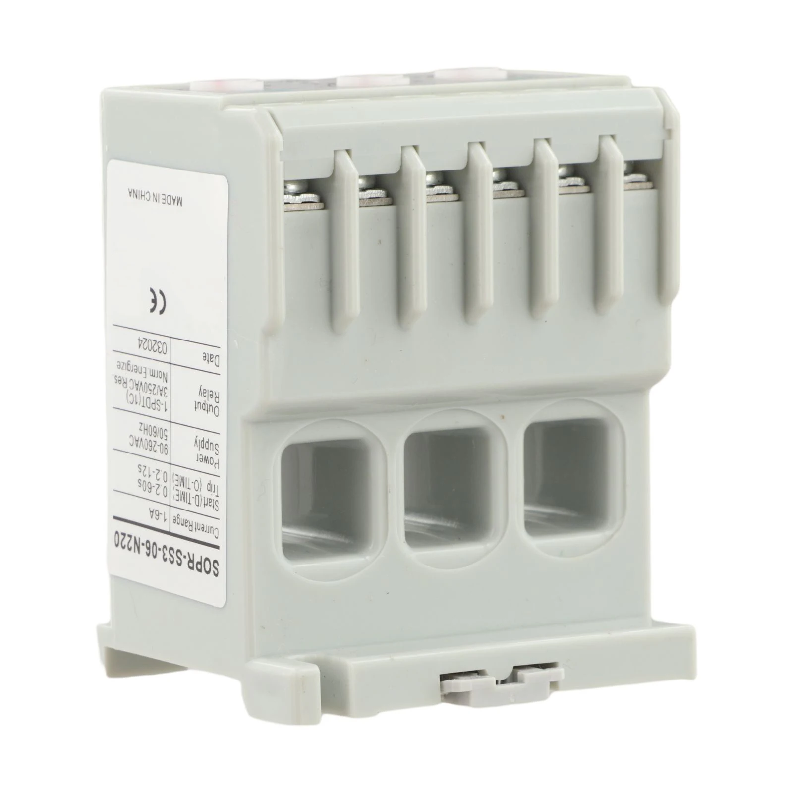 SOPRSS3220 Motor Protection Relay Featuring Overcurrent Trip Phase Loss Detection and Energy Efficient Low Consumption Design