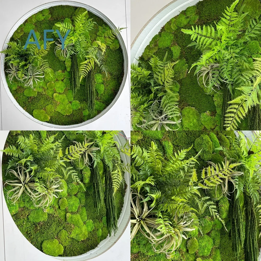 Customizable Preserved Moss Dried Flower Wall Hanging for Home Decor Living Room Dining Room Indoor Plant Wall Art Greenery