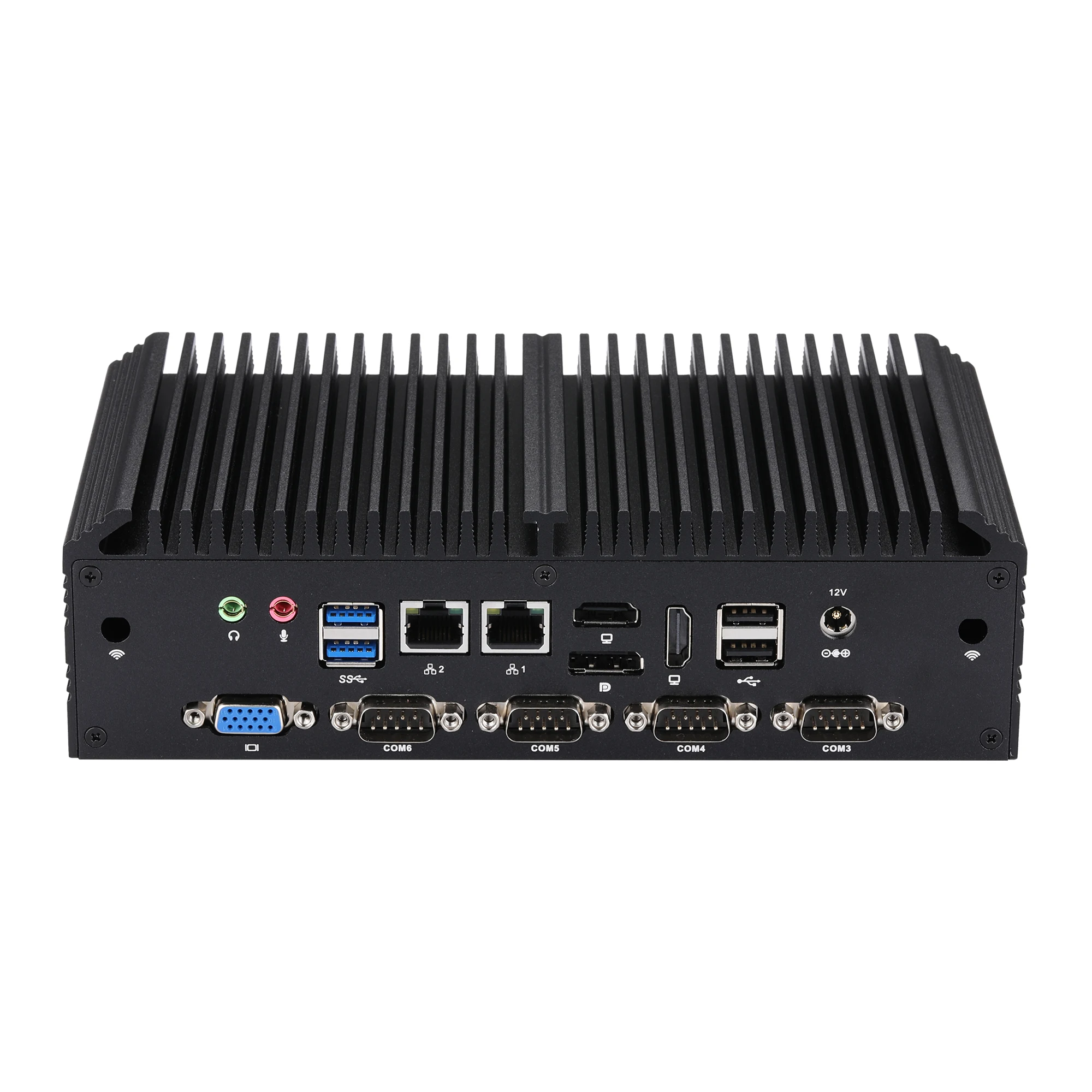 Qotom-Mini PC Q31211X Apresentando Celeron, Lago 7305, 5 núcleos, Cache 8M, 6 portas seriais, 3 saídas Display, POS, QUIOSQUE IPC