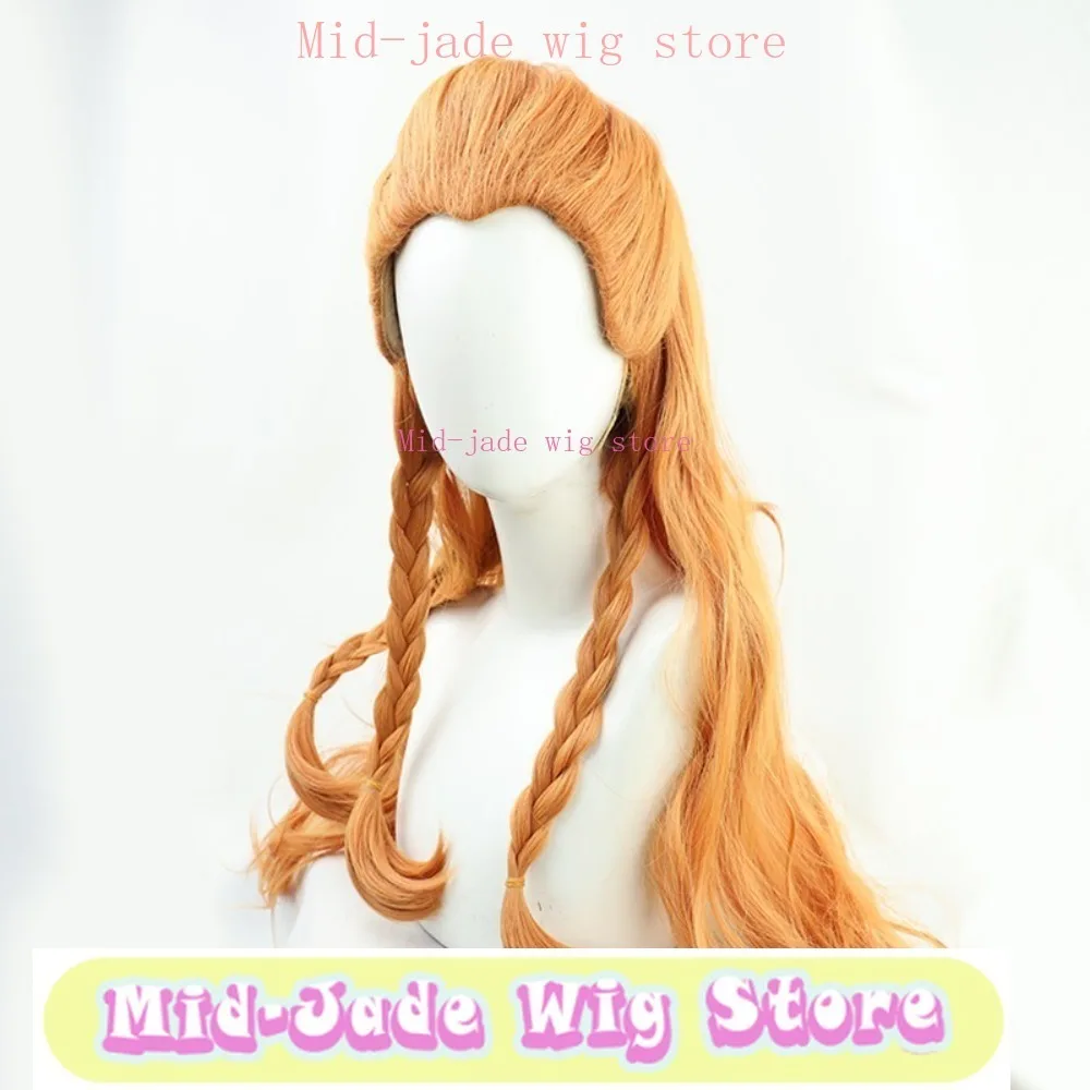 

Genshin Impact yCollab Cosplay Wig Fried Dough Twists Braid Animation Cosplay Party Costume Props Synthetic Hair Mid-jadeWig