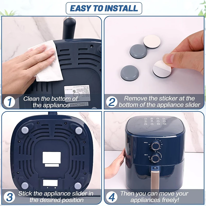 منزلقات PTFE السحرية اللاصقة لأجهزة المطبخ ، آلات صنع القهوة ، الخلاط ، مقالي الهواء ، طباخ الضغط ، 20 ، 22 ، 25 ، 12