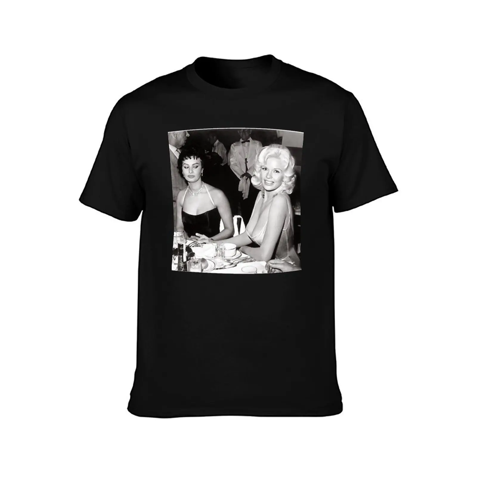 Vintage Photograp Jayne Mansfield Movie Actress American Gifts Music Fan T-Shirt new edition Men's clothing