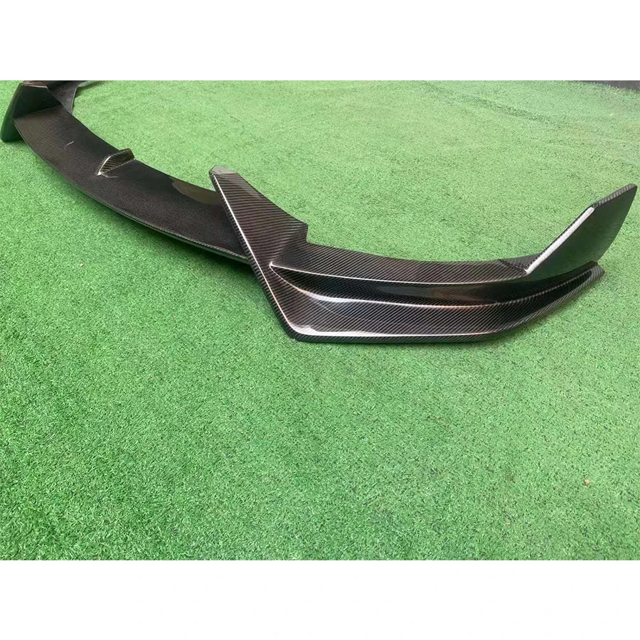 For Tesla Model Y AD style Carbon Fiber Car Front Bumper Diverter Spoiler Diffuser Front lip chin L Style upgraded body kit