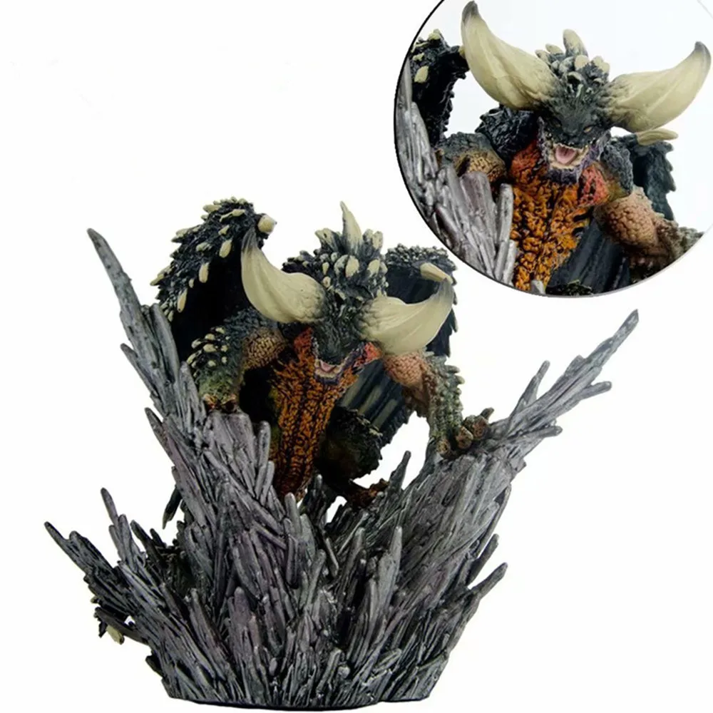 22CM Monster Hunter Game Dragon Figure Cover Monsters Nergigante Iceborne Velkhana PVC Action Figures Collectible Model Toy