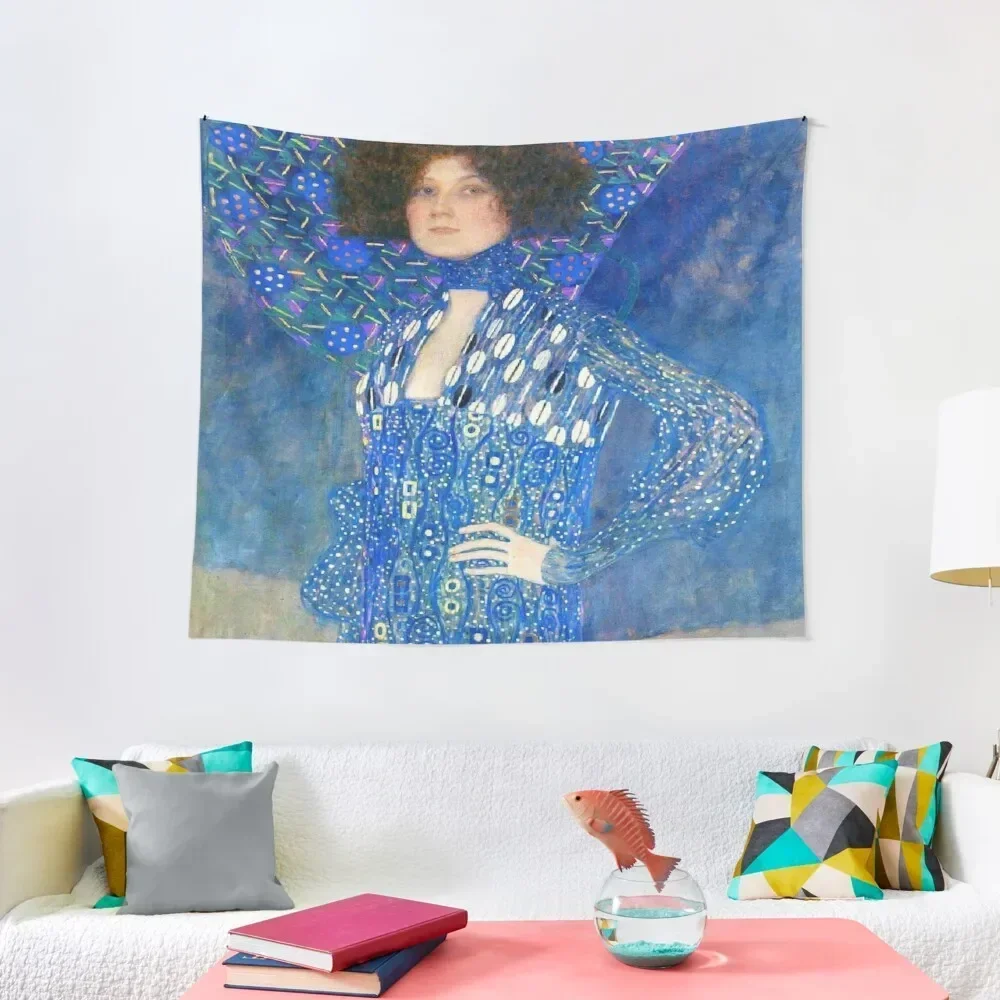 Gustav Klimt Portrait of Emilie Floge Tapestry Room Decorations Kawaii Room Decor Bedroom Decorations Tapestry