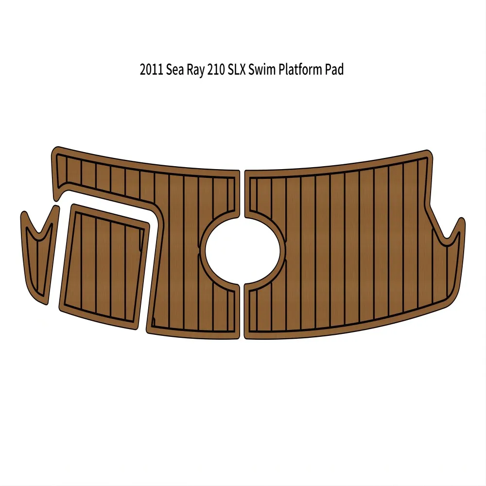 

Swim Platform Pad Boat EVA Foam Faux Teak Deck Floor Mat For 2011 Sea Ray 210 SLX