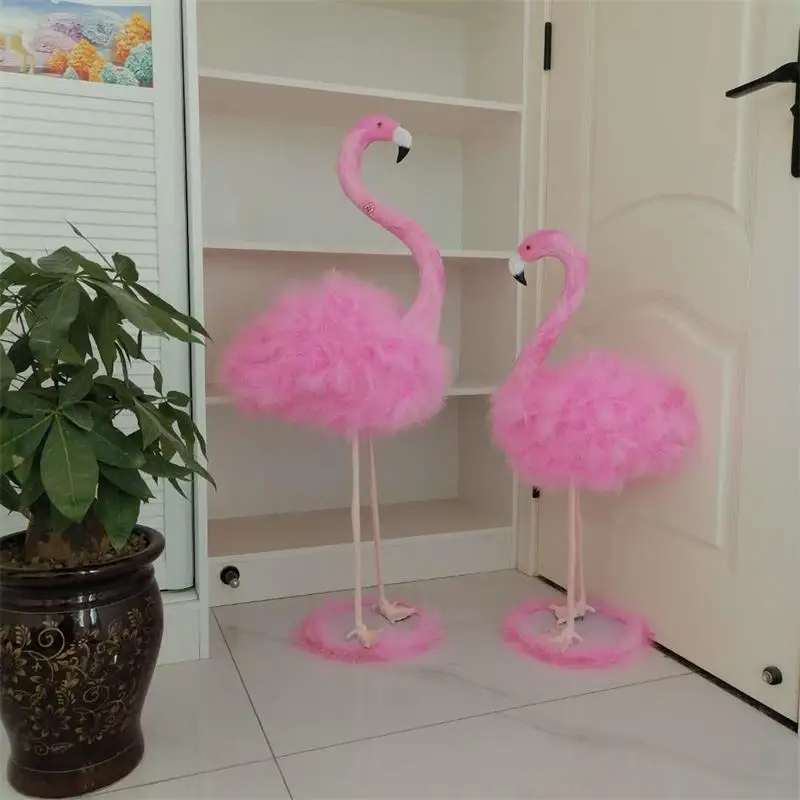 Simulation flamingo decoration, window decoration, wedding film and television prop model