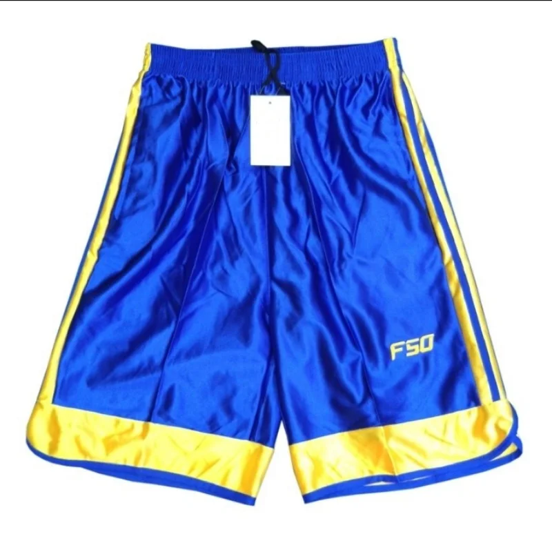 شورت رجالي صيفي مطرز بجيوب لامعة للياقة البدنية في الهواء الطلق للرجال مقاس كبير قيعان كرة السلة الرياضية غير الرسمية