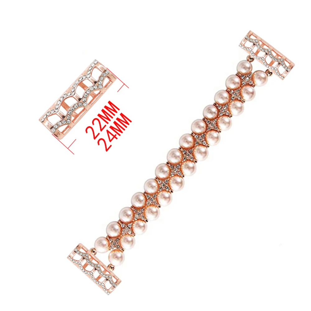 10Pcs Alloy Metal Rhinestones DIY Width 18mm 20mm 22mm 24mm For Apple Watch Samsung Strap Accessories Adapter Band Jewellery