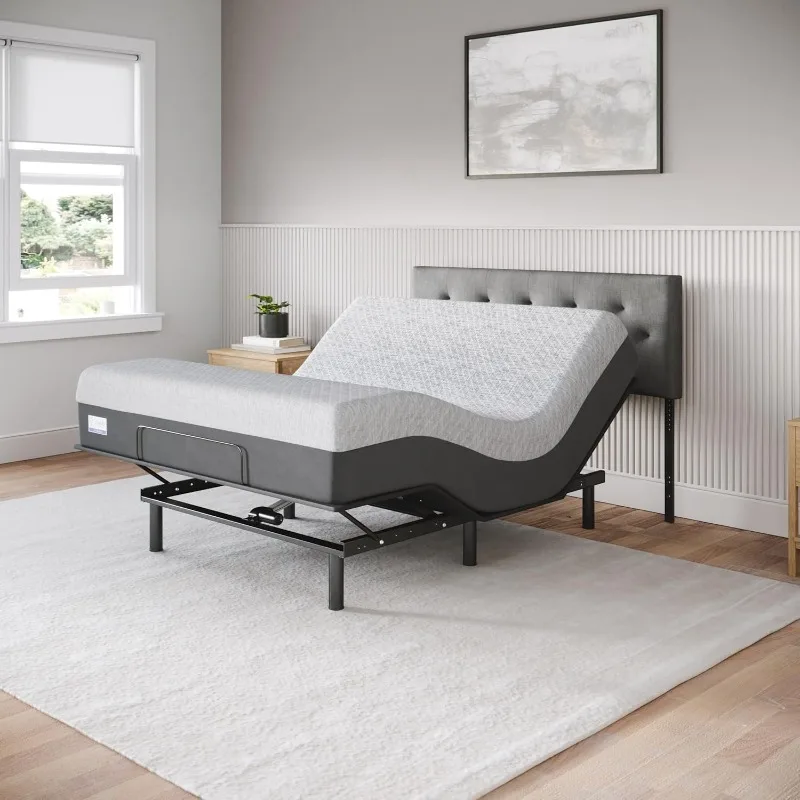 Aurora Adjustable Bed Base (Frame Only), Easy Assembly, Head and Foot Lift, Zero Gravity, Memory Positions - Full