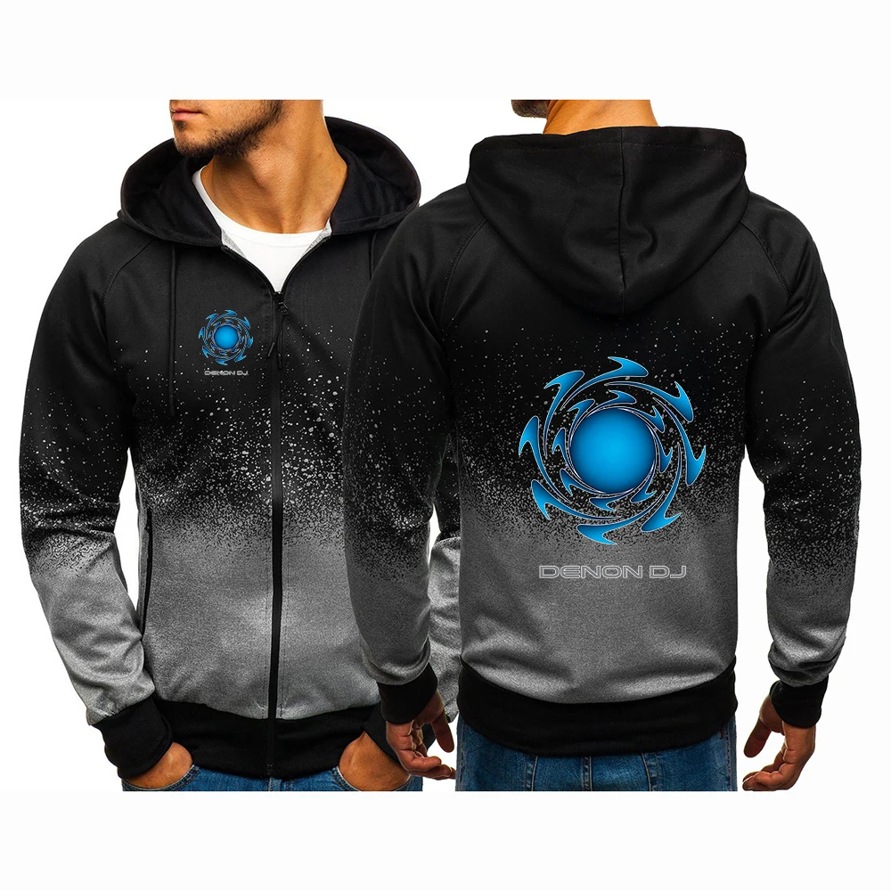 Denon Dj – veste à capuche pour hommes, sweat à capuche décontracté à manches longues, sweat à capuche de sport avec fermeture éclair, printemps-automne, exceptionnellement original