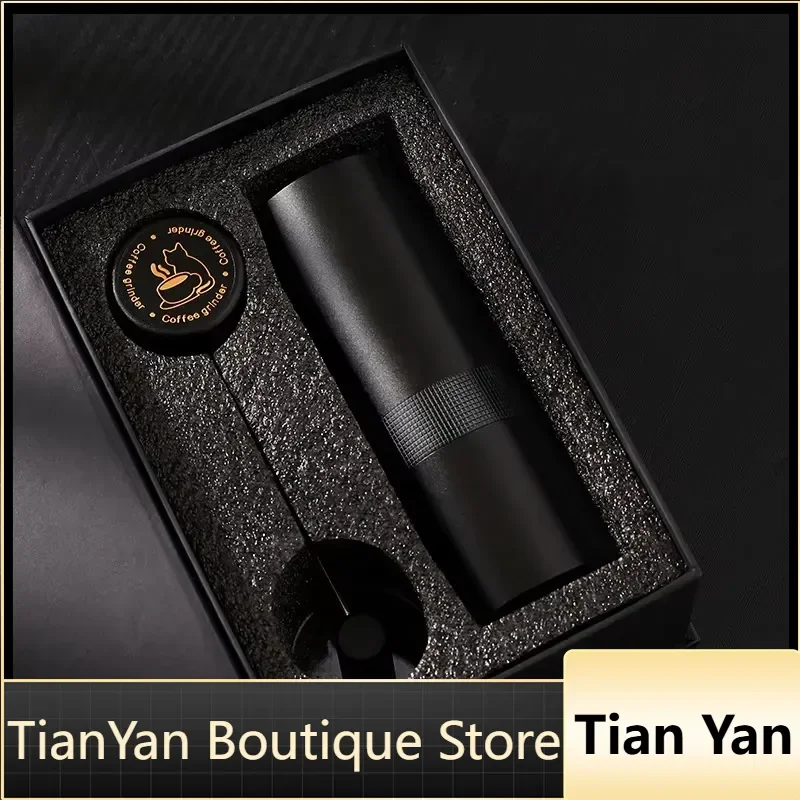 EE1 for Luxury Manual Stainless Steel Conical Burr Coffee Grinder Adjustable Grind Settings Portable for Travel Camping 25g