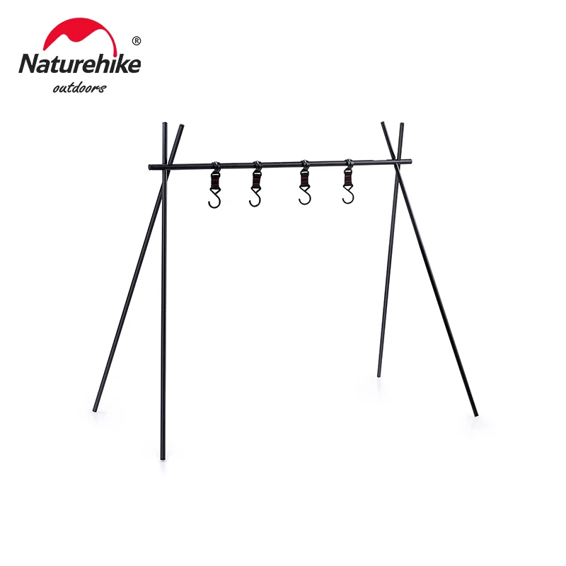 Naturehike Outdoor Aluminum Alloy Hanging Rack for Cookware Camping Hiking Folding Portable Storage Triangular Rack NH19PJ082