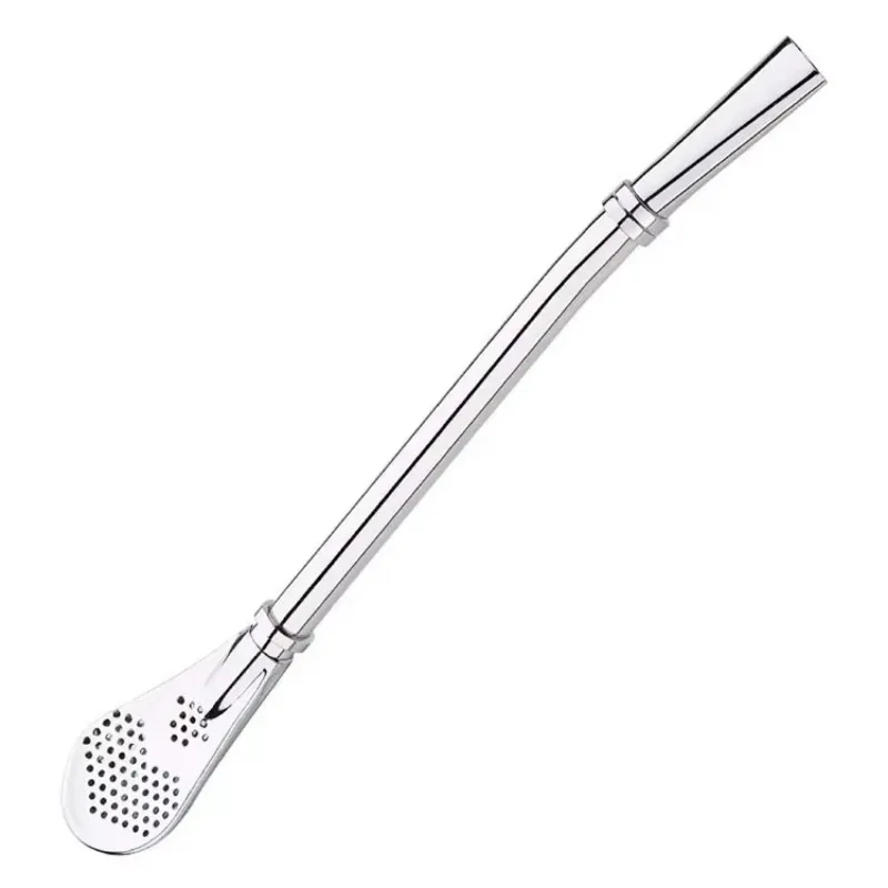 Colorful 304 Stainless Steel Tea Drinking Straws Spoon Yerba Mate Tea Filter Reusable Bombilla Gourd Tea Tools Bar Accessories