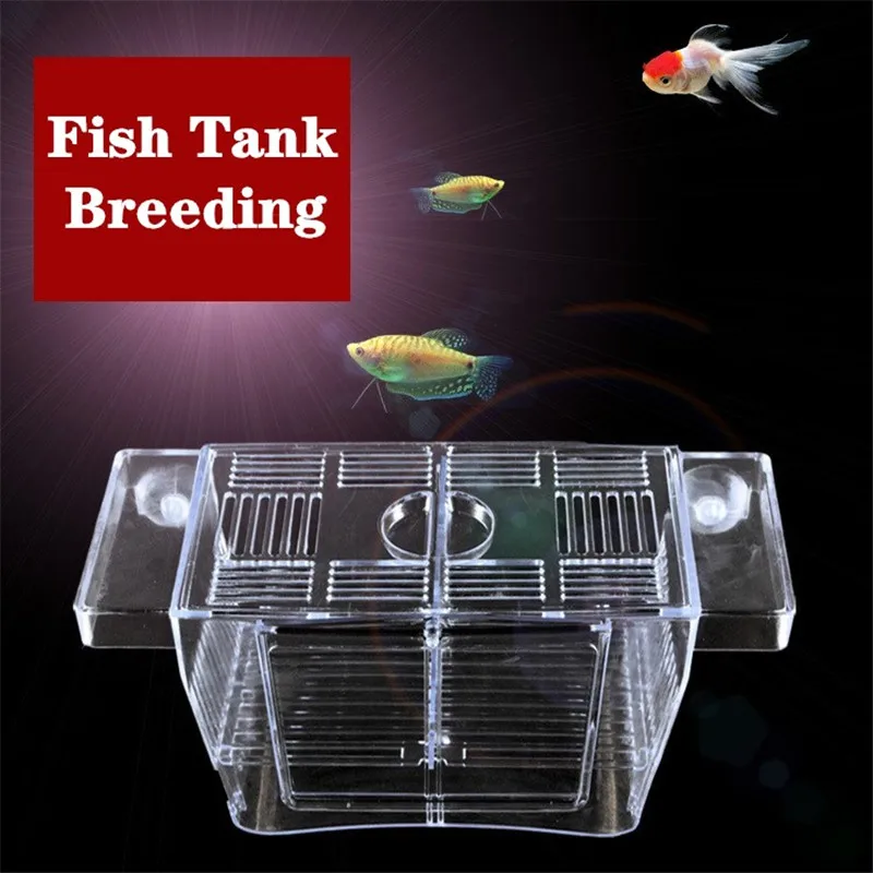 Aquarium Transparent Acrylic Fish Tank Breeding Isolation Box Hatchery Incubator Holder Fish Breeding Box Fish Tank Accessories