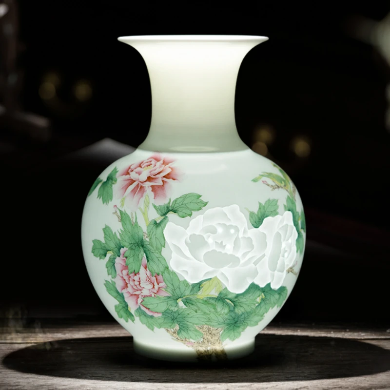 Hand-painted Ceramic Vases Vintage Chinese Style Decorative Porcelain  Ideal for Living Room Bedroom Home  Accessories and Gifts