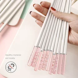 Amber Sakura Japanese Chopsticks Pink Cherry Blossom Sushi Reusable Food Sticks Beautiful Chinese Cooking Chopsticks Tableware