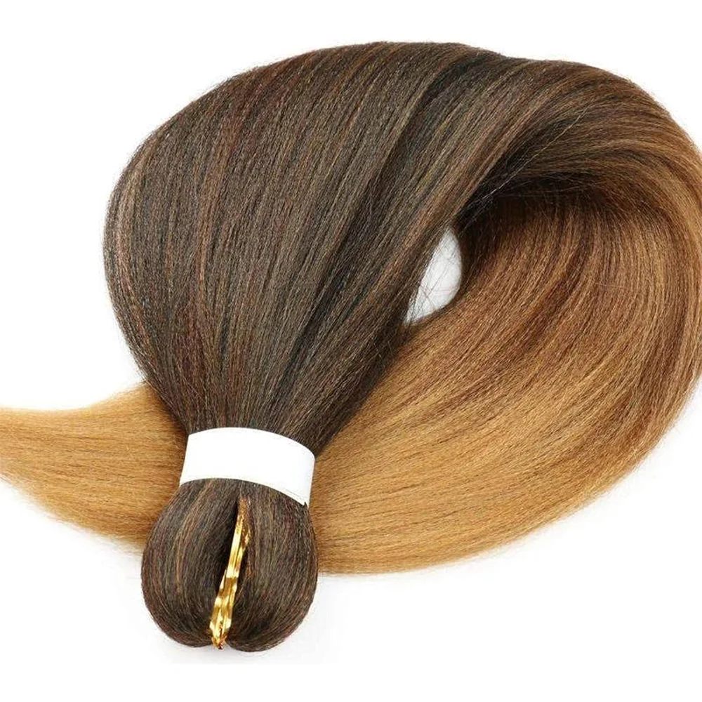 Extensões de cabelo pré-esticadas Kanekalon para tranças, cabelo trançado jumbo, natural como cabelo humano, tranças micro box, longas