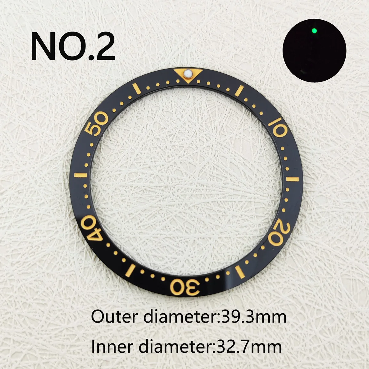 Bezel Keramik Datar Menyisipkan 39.3Mm * 32.7Mm Pengganti Jam Tangan Memasukkan Cincin Bercahaya Aksesori Jam Tangan Selebriti Semua