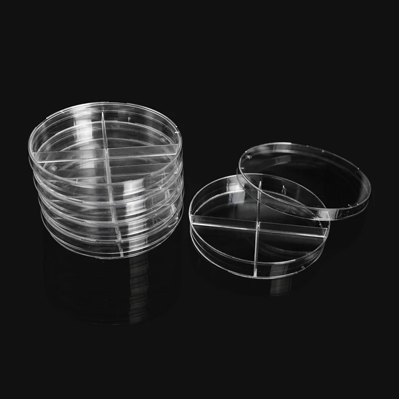 LABSELECT 90mm Petri Dish, 90*15mm, 4 Compartments, 10 pieces/pack, 12570