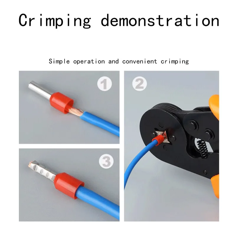 100pcs/Pack E1006 E1008 E1010 E1012 1.0mm² Insulated Ferrules Terminal Block Cord End Wire Connector Electrical Crimp Terminator
