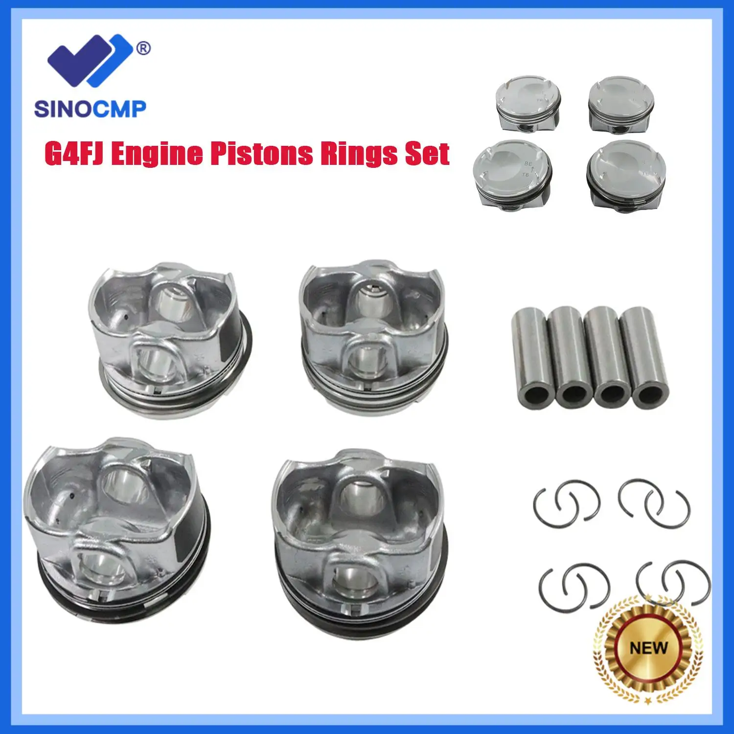 

4pcs 23410-2BCA0 New Engine Pistons Rings Set For 2011-2019 Hyundai Kia G4FJ 1.6T 234102BCA0 Car Accessories