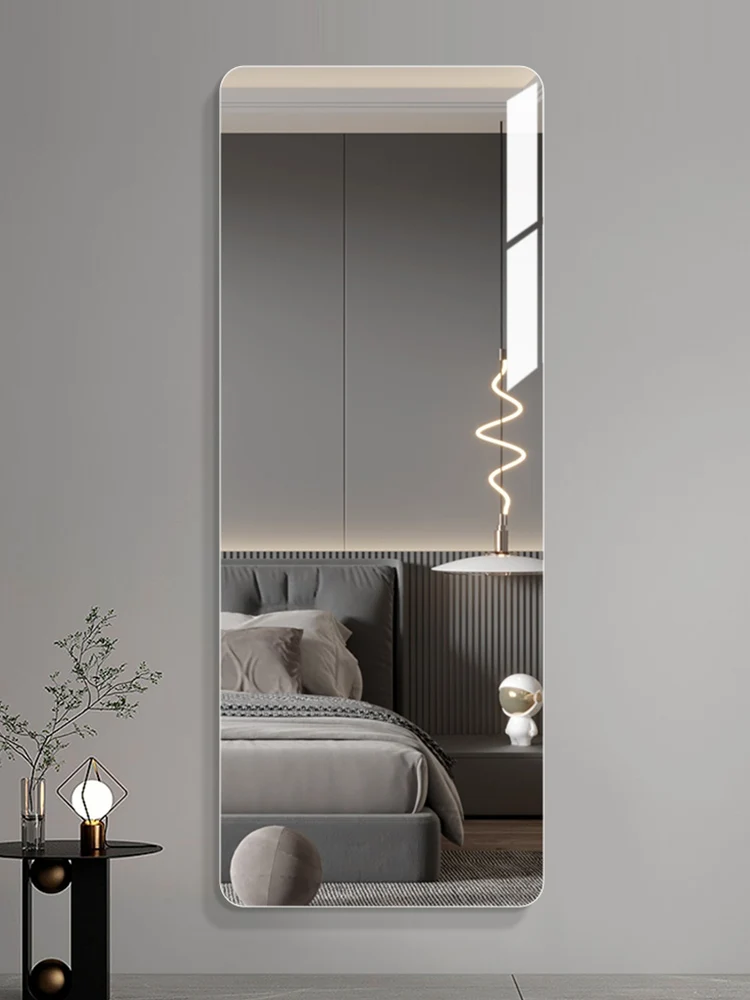 مرآة أكريليك كاملة للجسم، ملصق حائط، مرآة أرضية للحمام، مرآة ديكور عاكسة بتصميم عصري بسيط، غير محمولة #3