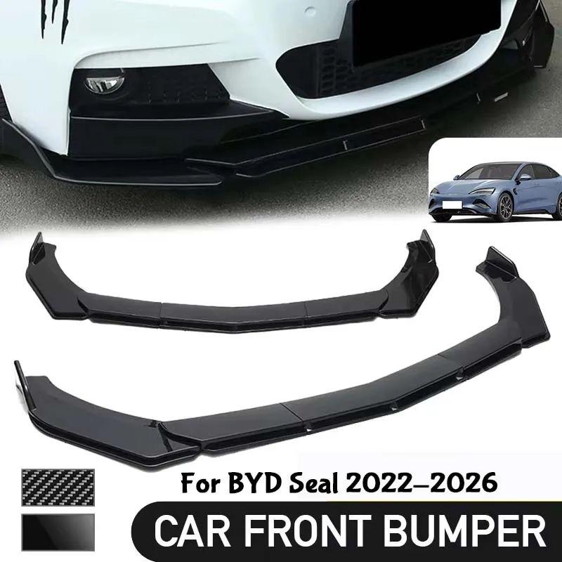 5Pcs Adjustable Sectional Front Bumper Lip Spoiler Splitter For BYD Seal 2022-2026 Car Exterior Mod Parts body kit for car