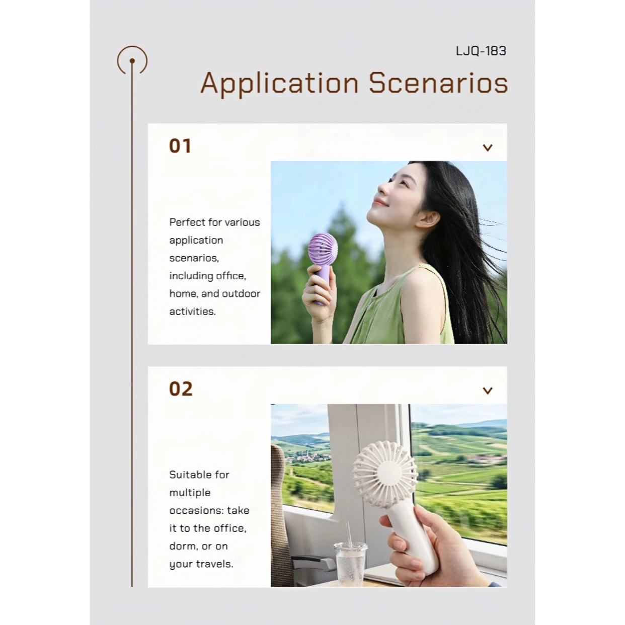 2026 Fans Electric Wholesale Handy Rechargeable Personal Small Cooling LED Light USB Mini Portable Handheld Fan Household Low view 3