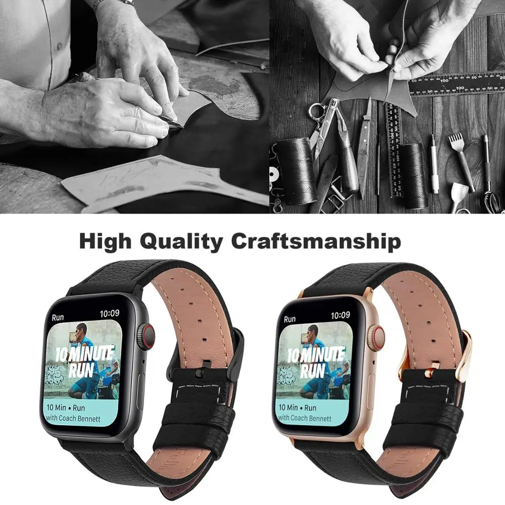 High quality Color Leather loop Band for iWatch 8 41mm 44mm Sports Strap Tour band for Apple watch 45mm 40mm Series 3 4 5 6 SE 7