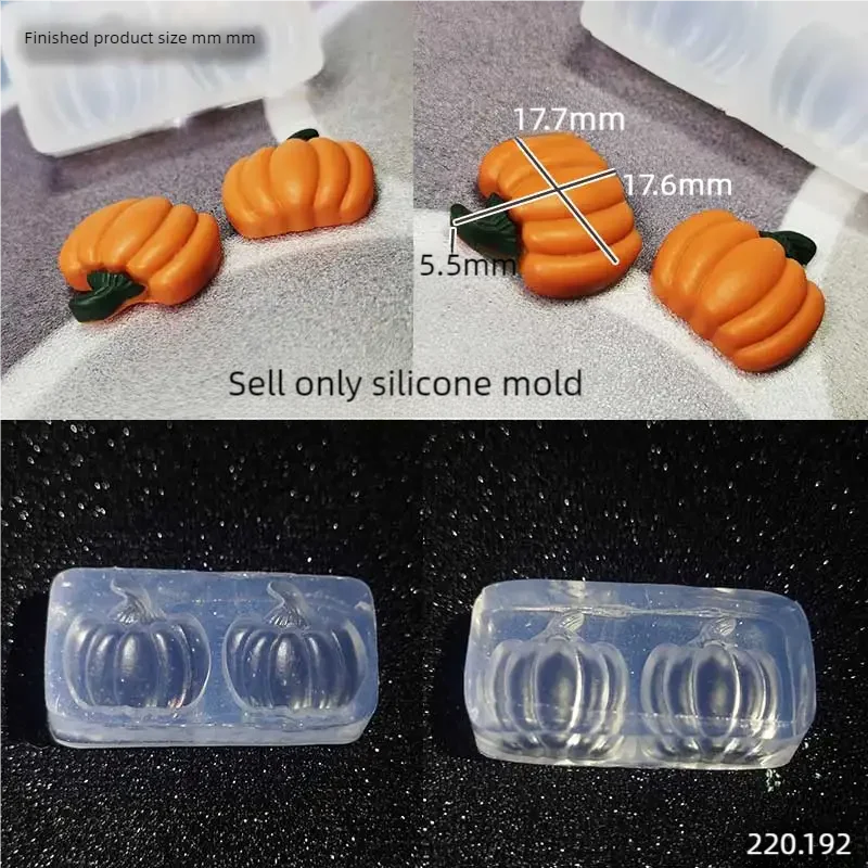 DIY Handcraft Pomegranate and pumpkin Epoxy Resin Mold Food Play Miniature Pinching Mould Epoxy Resin Mold UV Resin Moldse