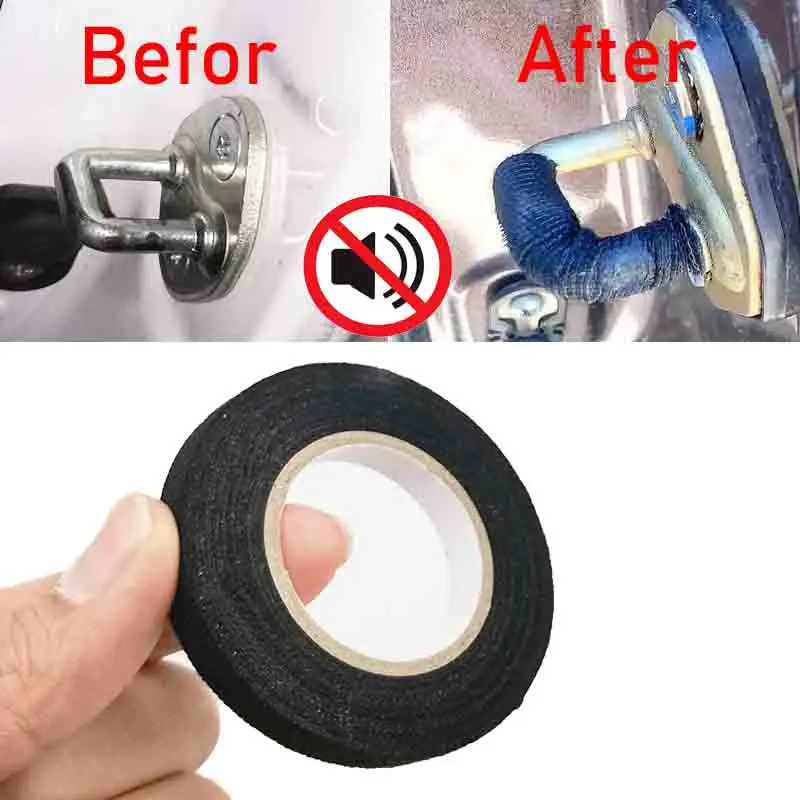 Universal Car Door Lock Protector  Anti-shock Tape Shock Absorber Trunk Sound Insulation Pad  Anti-noise Buffer Cable Wiring