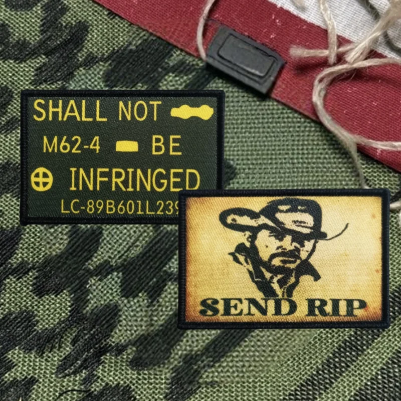 Parche táctico ENVIAR RIP con velcro para chaleco y mochila - imagen 4