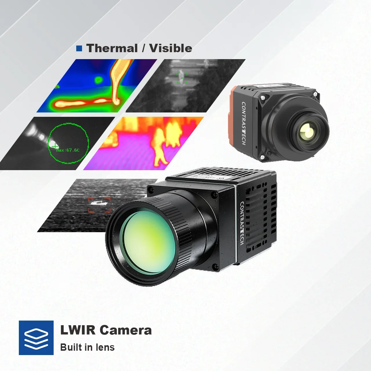 

Support Third-party Software 640 x 512 High Sensitivity Uncooled LWIR Thermal Infrared Camera For Industrial Seal Inspection