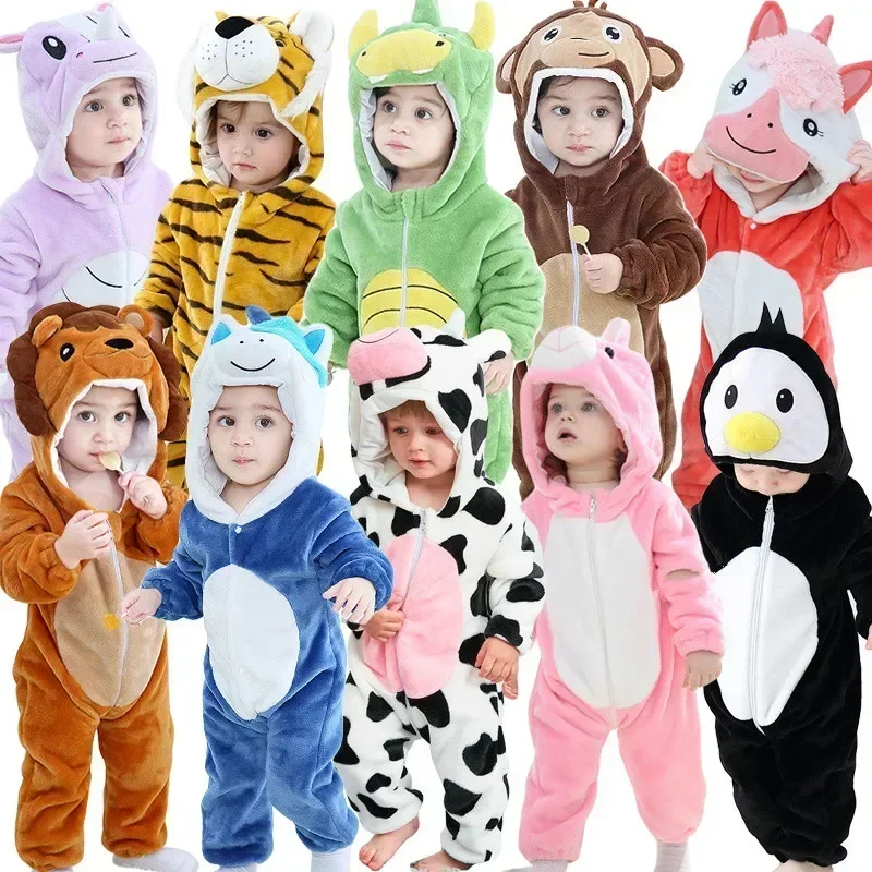 Peleles de bebé, disfraz de León Kigurumi de invierno para niñas, niños, mono de animales para niños pequeños, ropa infantil, pijamas, monos para niños, ropa para bebés