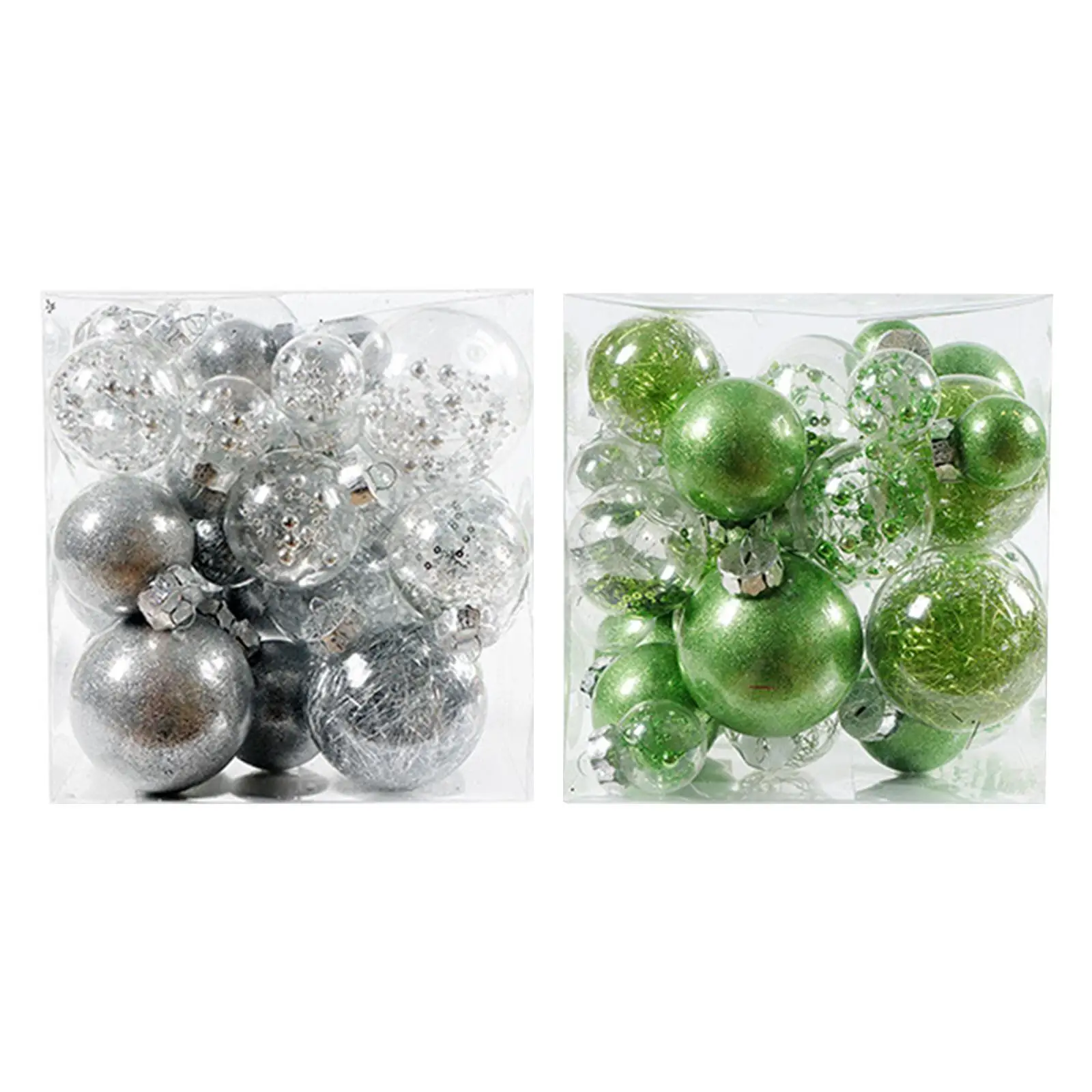 34x Christmas Balls Ornaments Decoration Hanging Balls Versatile Xmas Ornaments for Outdoor Holiday Party Celebration Backyard