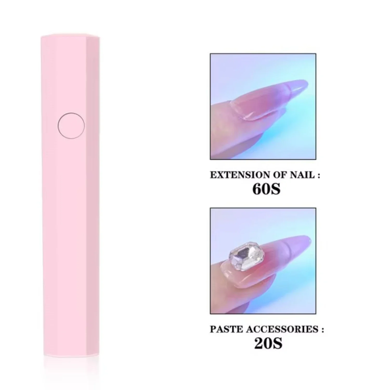 Portable Mini Nail Lamp, All Gel Polishes, Quick Drying, USB Nail Dryer Machine, UV LED Nail Lamp, Mini Flashlight Pen.