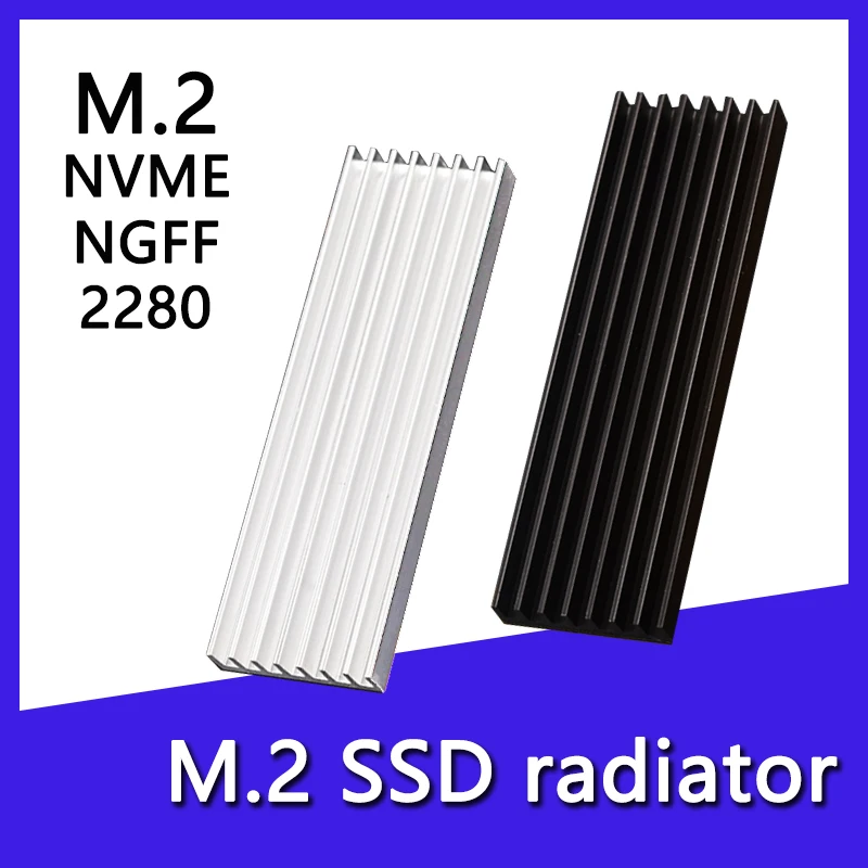 Radiador de disco duro de estado sólido M.2 NVME NGFF 2280, disipador de calor de aluminio M.2 SSD, Enfriador M.2 SSD con almohadilla térmica para PC de escritorio PS5