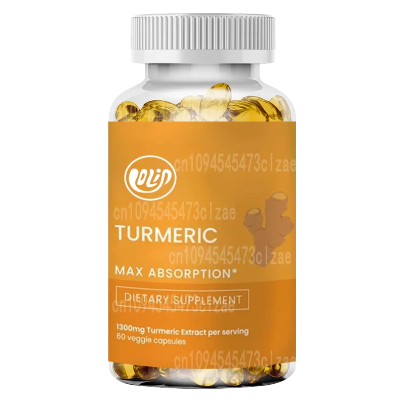 

Turmeric with Black Pepper Extract 1300mg - 60 Capsules - Joints with Turmeric and Bioperine -faster Absorption