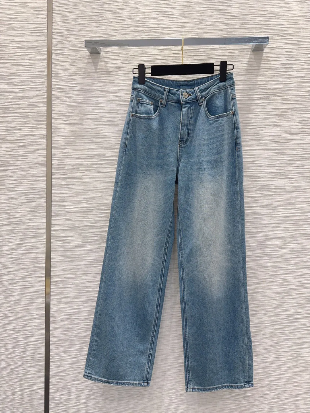 

New Fashionable High-End Long Tube Ladies Jeans Stylish Premium Women's Denim Trousers