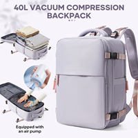 Vacuum Backpack Large Travel Backpack for Women, 40L Airback Compression Backpack Airplane Carry on Backpack Business Laptop Bag