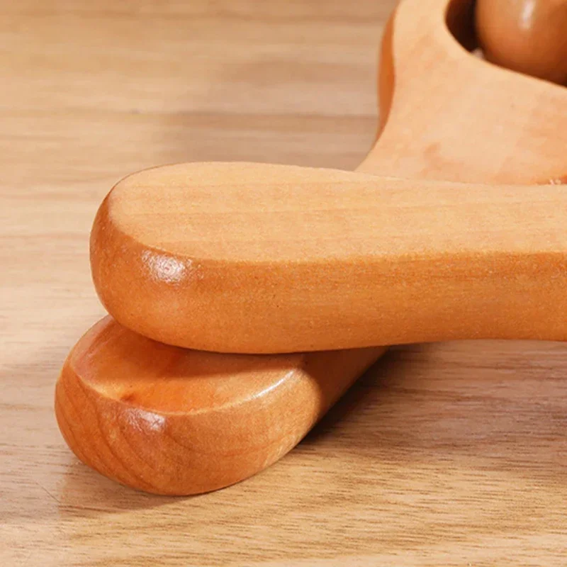 1pc Holz rollen massage gerät Hals, Schulter und Bein Universal Hand massage gerät Massage werkzeug Fuß massage gerät – Detail 6