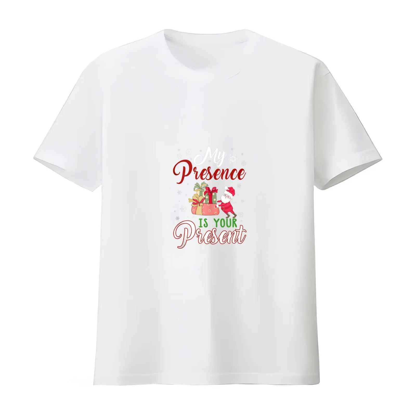 My Presence Is Your Present T-Shirt Summer Casual Cotton Tee Oversized Streetwear Tops Vintage Graphic Print 100% Cotton