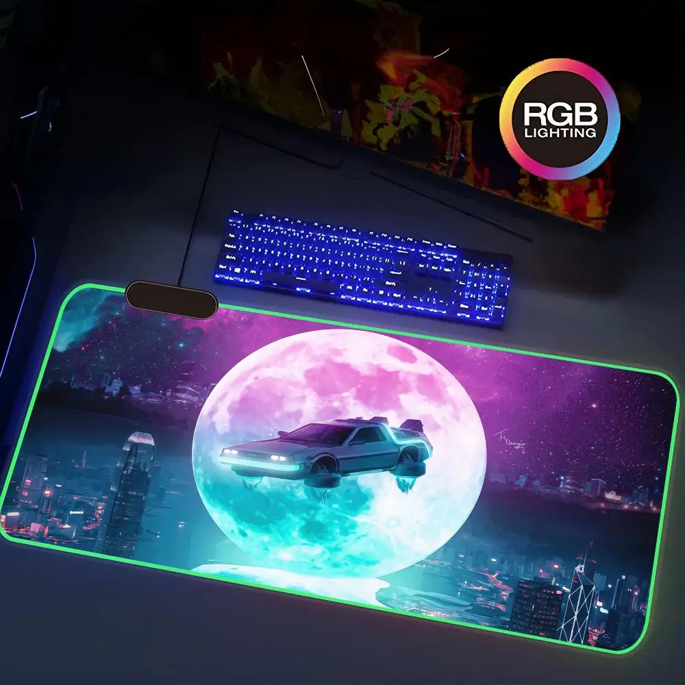 B-Backs T-To T-The F-Future Mouse Pad Rgb Gaming Mouse Pad Keyboard Mat Extra Large Computer Desk Mat gaming mouse Sound Pickup