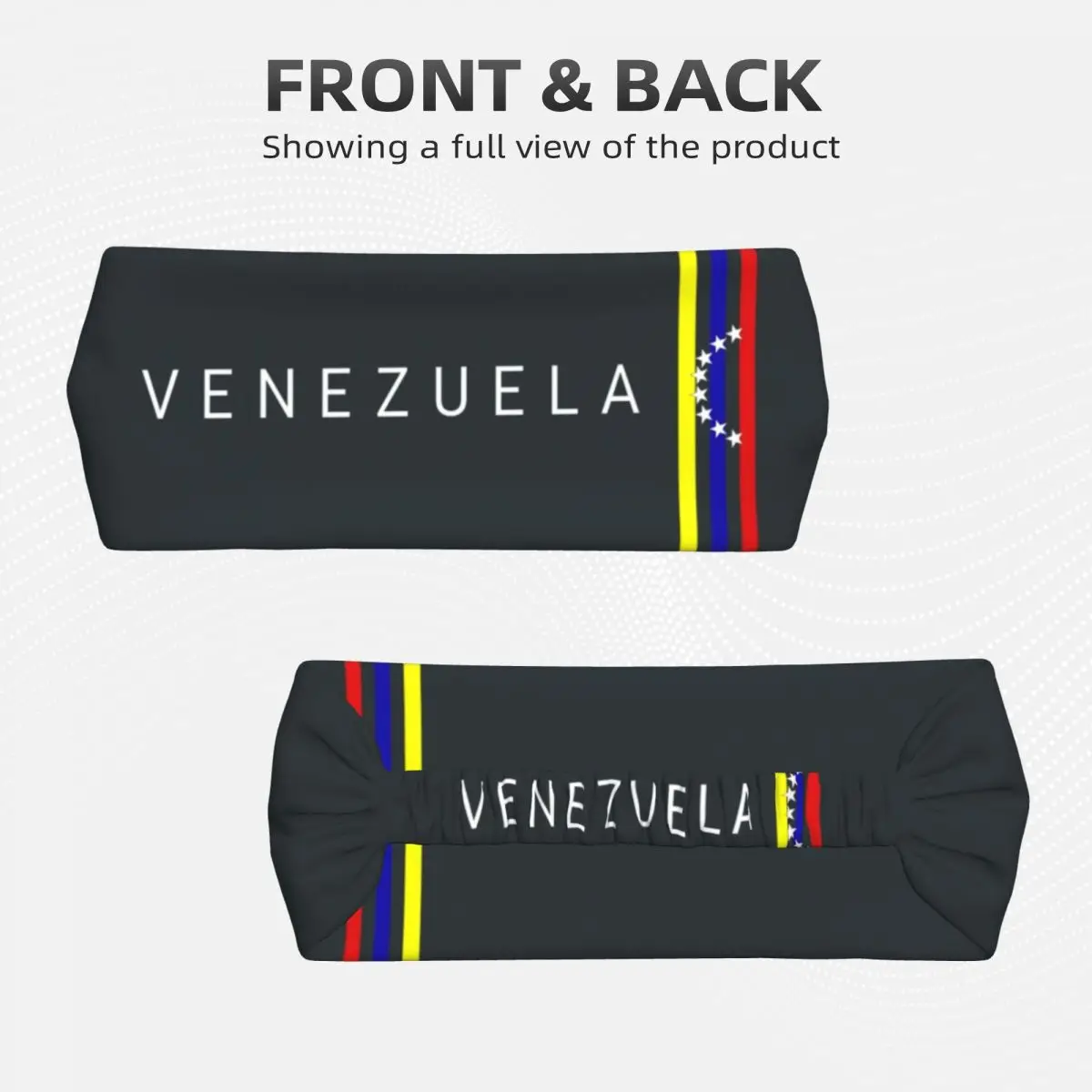 Custom Flag Venezuela Athletic Sweatband Women Men Non Slip Absorbent Bolivarian Republic of Venezuela Headbands Yoga