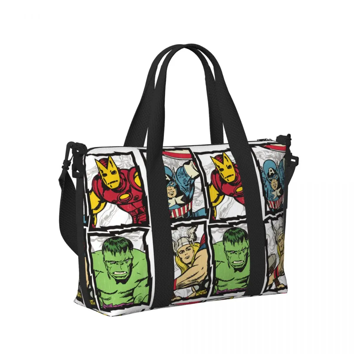 Custom Captain America Superheld Draagtas Vrouwen Grote Capaciteit Hulk Strand Gym Schoudertas